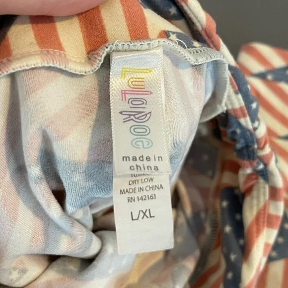 LuLaRoe Girls Patriotic Leggings - Picture 3 of 3